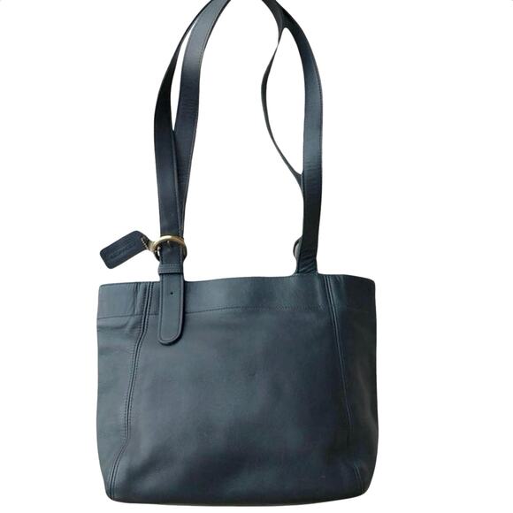 Vintage Coach 4157 Soho Black Leather Buckle Tote | Fall Staple Made in USA EUC - Picture 1 of 12